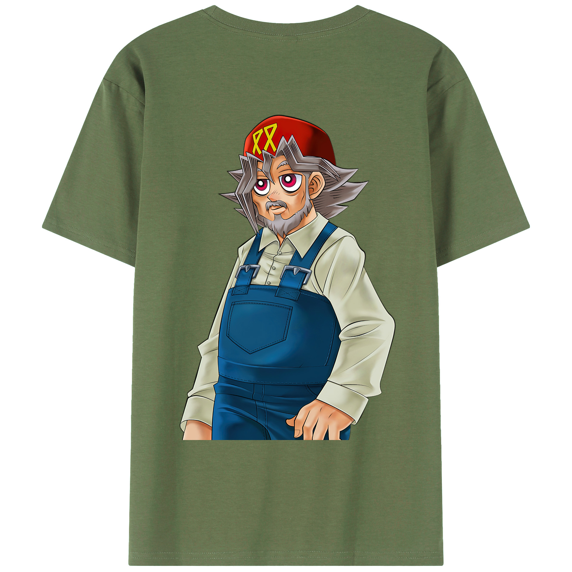 （画像用） 遊☆戯☆王 Yu-Gi-Oh! 綿100％ メンズ半袖Tシャツ（バックプリント） 通気性